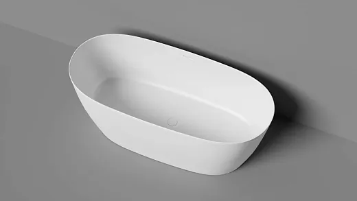 Ванна Salini Лофо UM12112, 170 х 80 см, из искусственного камня Гелькоат/Gelcoat, цвет белый глянцевый