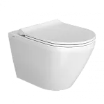 Подвесной унитаз VitrA Integra Round безободковый Rim-ex санитарный фарфор антибактериальное покрытие Hygiene, белый, 7041B003-0075