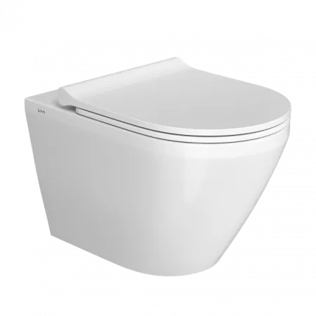 Подвесной унитаз VitrA Integra Round безободковый Rim-ex санитарный фарфор антибактериальное покрытие Hygiene, белый, 7041B003-0075