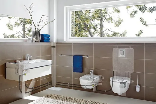 Инсталляция для унитаза Grohe Rapid SL с кнопкой Grohe Skate Cosmopolitan, хром, 38536001+38732000