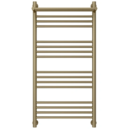 Полотенцесушитель водяной Сунержа Богема+ 1000х500 золотой шёлк с полкой Полотенцесушитель водяной Сунержа Богема+ 1000х500 золотой шёлк с полкой