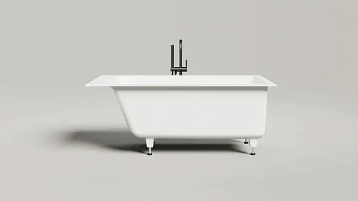 Ванна Salini Cascata 105011M, 150 х 70 см, из искусственного камня S-Sense, цвет белый матовый