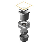 Точечный трап Pestan Confluo Standard Vertical White Glass Gold, 13000167 Точечный трап Pestan Confluo Standard Vertical White Glass Gold, 13000167
