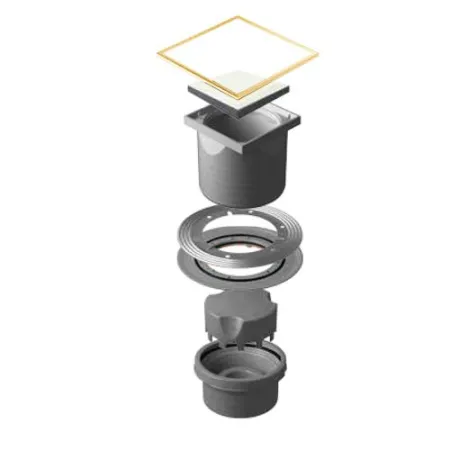 Точечный трап Pestan Confluo Standard Vertical White Glass Gold, 13000167