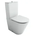 Напольный унитаз Ceramicanova Highlight CN1802T, безободковый, смыв Торнадо, сиденье микролифт, белый