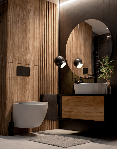 AQM2002MW Унитаз подвесной AQUAme с сиденьем SoftClose, технология смыва Rimless, скрыт. крепеж. Белый мат