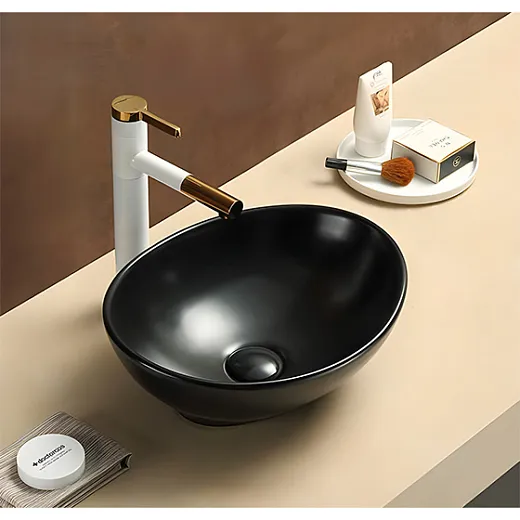 Умывальник UnicoPureza PB01409PF 40,5x33 черный матовый