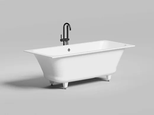 Ванна Salini Orlanda Axis 103213GF, 170 х 75 см, из искусственного камня S-Sense, цвет белый, покраска по RAL полностью