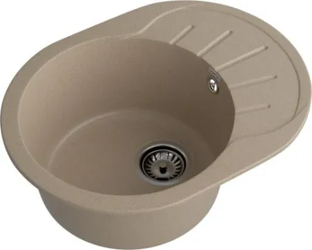 Мойка кухонная GRANFEST RONDO R-580L песочный, 4630008207499