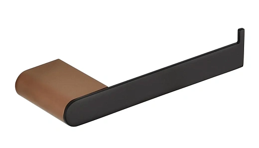 Держатель туалетной бумаги Bemeta Galla 108112030 без крышки, черный матовый, розовое золото