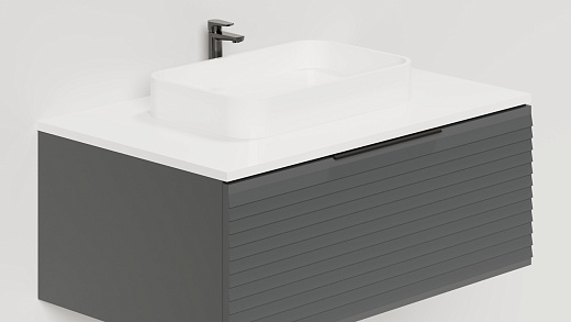 T800H1A Тумба под умывальник Salini TOUCH Н 80 Anthracite горизонтальная фрезеровка T800H1A Тумба под умывальник Salini TOUCH Н 80 Anthracite горизонтальная фрезеровка