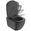 T0079V3+T3527V3 Унитаз подвесной Ideal Standard Tesi AQUABLADE + сиденье тонкое Soft-close, Silk Black