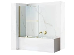 Шторка для ванны Rea Fabian Gold 100x140 стекло прозрачное / профиль золотой Шторка для ванны Rea Fabian Gold 100x140 стекло прозрачное / профиль золотой