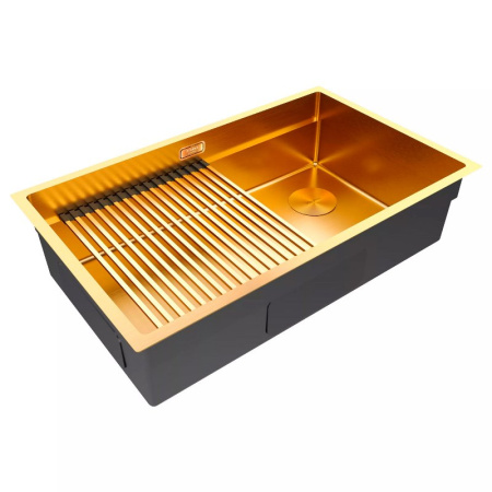 Кухонная мойка Paulmark Next Pro 74 Uni PM707445-BG брашированное золото