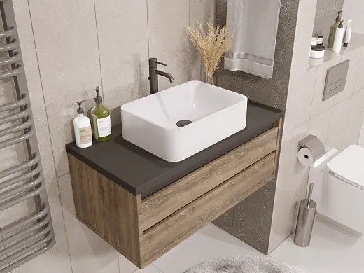 Умывальник накладной Madera Venera 45х32см искусственный камень, 4627173210775