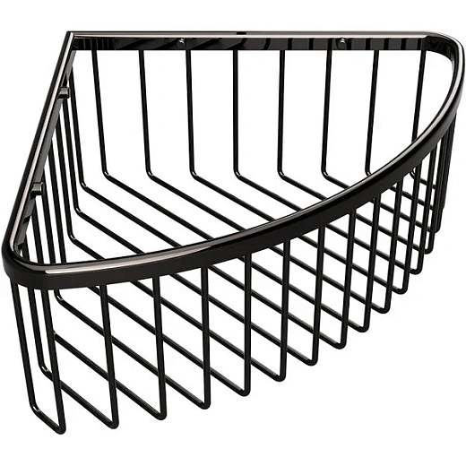 Полка Bemeta Hematit 159208312 26.5 см угловая, антрацит глянец