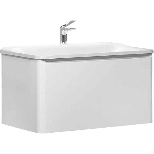 Тумба под умывальник Raval Welto 80 подвесная/напольная белая + ножки