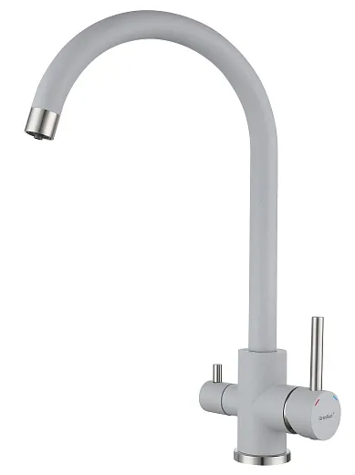 Смеситель для кухни GRANFEST QUARZ Z-5420 серый, 4610015007169