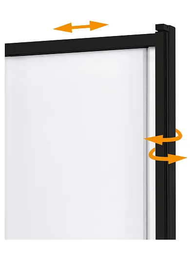 Шторка на ванну New Trendy SENSI BLACK 100x150