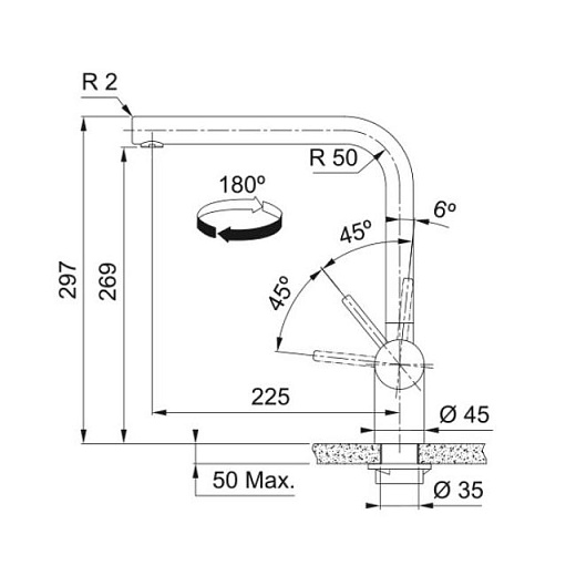 Смеситель для кухни FRANKE Atlas Neo сталь PVD, золотая шампань (115.0681.241)