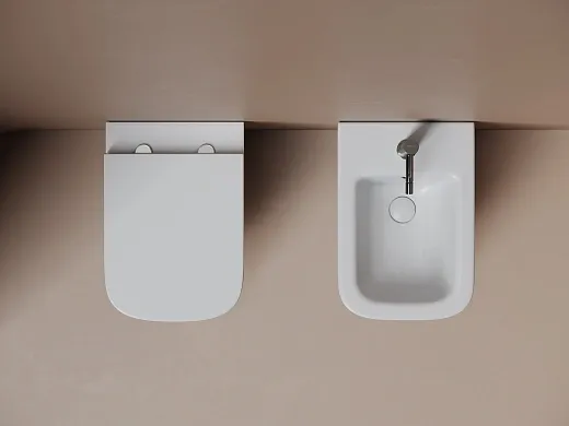 Подвесной унитаз Ceramicanova Союз (Union) безободковый, с сиденьем с микролифтом из дюропласта, смыв Торнадо, CN4009TMW