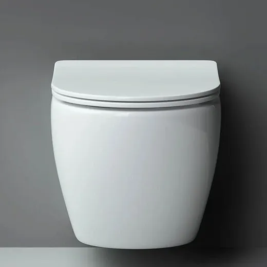 Подвесной безободковый унитаз Ceramicanova Metropol CN4002 Rimless, крышка микролифт, сантехфарфор (выставочный образец, отсутствует упаковка)