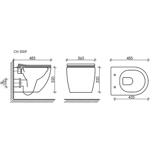 Инсталляция Vitra с безободковым унитазом Ceramicanova Forma Rimless, сиденье микролифт, 748-5800-01/CN3009, сантехфарфор