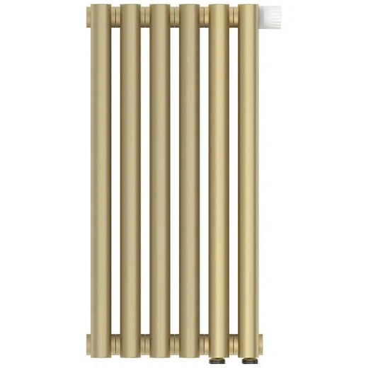 Радиатор отопления Сунержа Эстет-00 EU50, 6 секции, нижнее подключение, цвет матовая шампань, 022-0322-5006