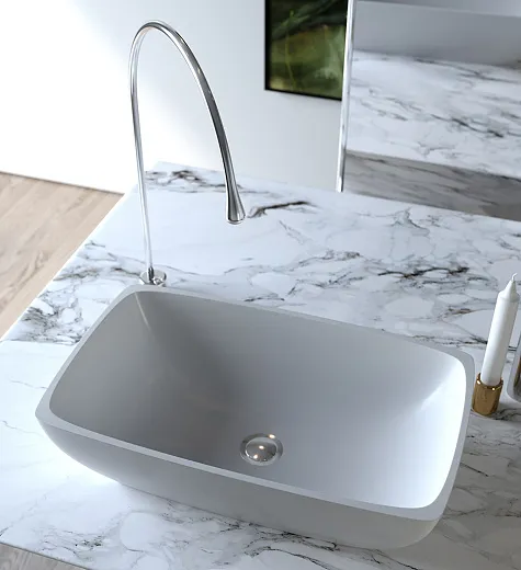 Умывальник Holbi Titan 60х36см из Solid Surface, 1.02.010.11.1.3.1