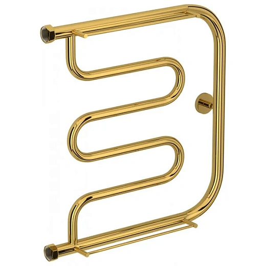 Полотенцесушитель водяной Сунержа Лира+, 500x500, с 2 полками, цвет золото, 03-4012-5050