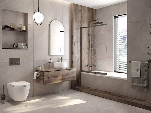 Шторка для ванны Deante Prizma Titanium KTJ_D73R 100х140