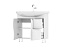 Тумба напольная Volna Adel 80.2D.2Y под умывальник Балтика белая
