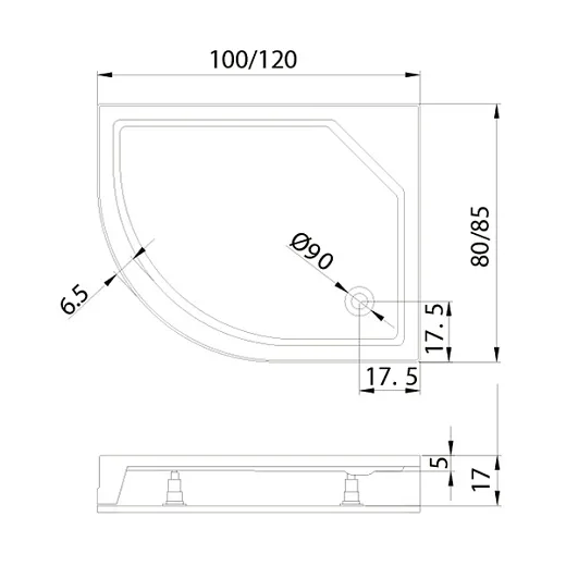 Панель для поддона New Trendy NEW MAXIMA 120x85x13,5