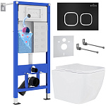 Комплект инсталляции с унитазом 6 в 1 Roxen StounFix Dual Fresh 543879 (состоит из: 710200, Santi 410280B, 530135-01)