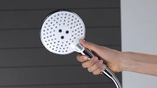 Душевой гарнитур Hansgrohe Raindance Select S 120, 90 см, белый/хром
