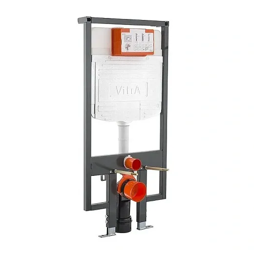 Инсталляция Vitra, с безободковым унитазом Ceramicanova Metric Rimless, сиденье микролифт, 748-5800-01/CN3007, сантехфарфор