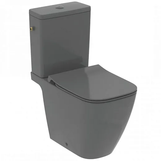 Унитаз напольный безободковый компакт Ideal Standard i.life B T534858, с сиденьем и крышкой T500301