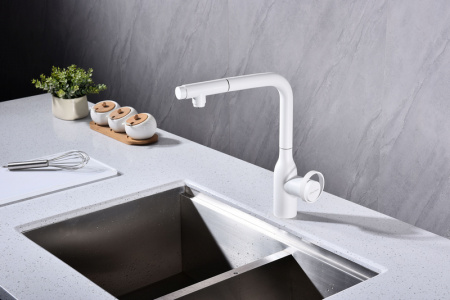 Смеситель PAULMARK URBAN Ur213104-431 (белый/белый матовый) Смеситель PAULMARK URBAN Ur213104-431 (белый/белый матовый)