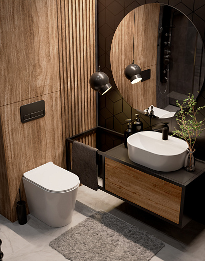 AQM3001 Унитаз AQUAme напольный приставной сиденьем SoftClose, технология смыва Rimless. 580x370x430 AQM3001 Унитаз AQUAme напольный приставной сиденьем SoftClose, технология смыва Rimless. 580x370x430