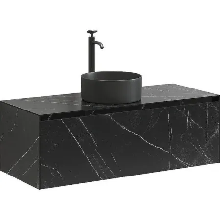 Тумба под раковину Sancos Stone 120, подвесная, Nero Marquina (черный мрамор), ST120NM