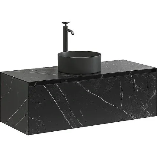 Тумба под раковину Sancos Stone 120, подвесная, Nero Marquina (черный мрамор), ST120NM