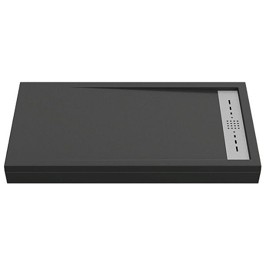 Мраморный душевой поддон Good Door STELLA черный 140x70