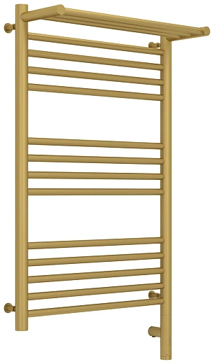 Полотенцесушитель электрический Сунержа Богема 3.0 800x500 с полкой, матовое золото, L/R