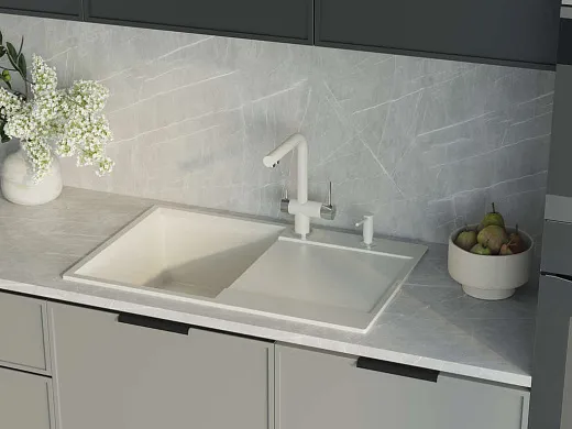 Кухонная мойка Omoikiri Daisen 78T-WH Tetogranit/белый