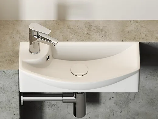 Умывальник подвесной Ceramicanova Element прямоугольный с крепежом 455х220х130мм, CN6038R