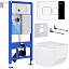 Комплект инсталляции с унитазом 6 в 1 Roxen StounFix Dual Fresh 552158 (состоит из: 710200, Santi 410280CH, 530145-01)