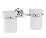 Стакан стеклянный с держателем WasserKRAFT Donau 9428D, двойной