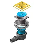 Точечный трап Pestan Confluo Standard Square 1 Gold, 13000136