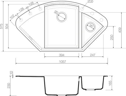 Мойка кухонная Omoikiri Sakaime 105C-EV 4993210 эверест