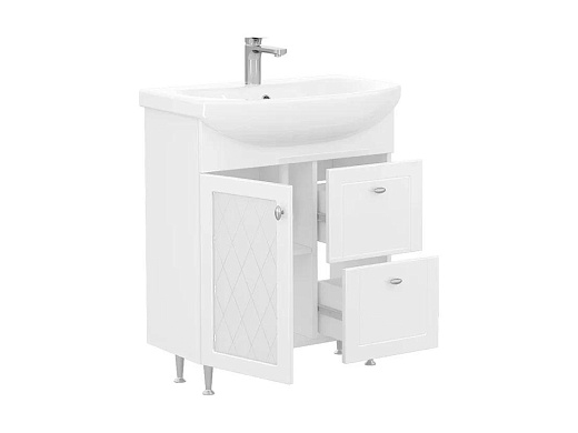 Тумба напольная Volna Milena 70.1D.2Y под умывальник Балтика белая